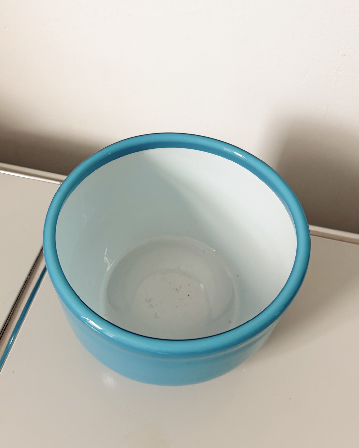 Grand bol en opaline bleue Michael Bang pour Holmegaard