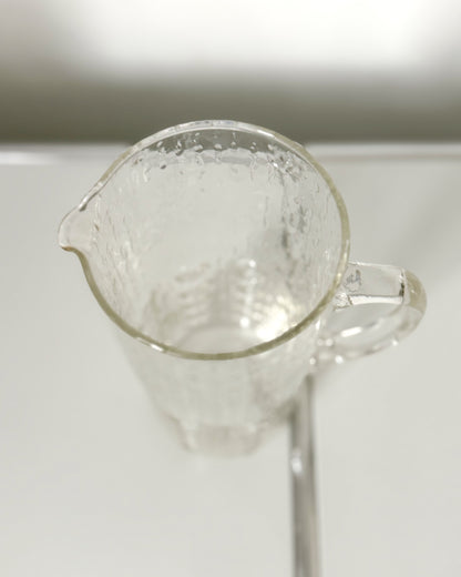 Carafe en verre brutaliste années 70