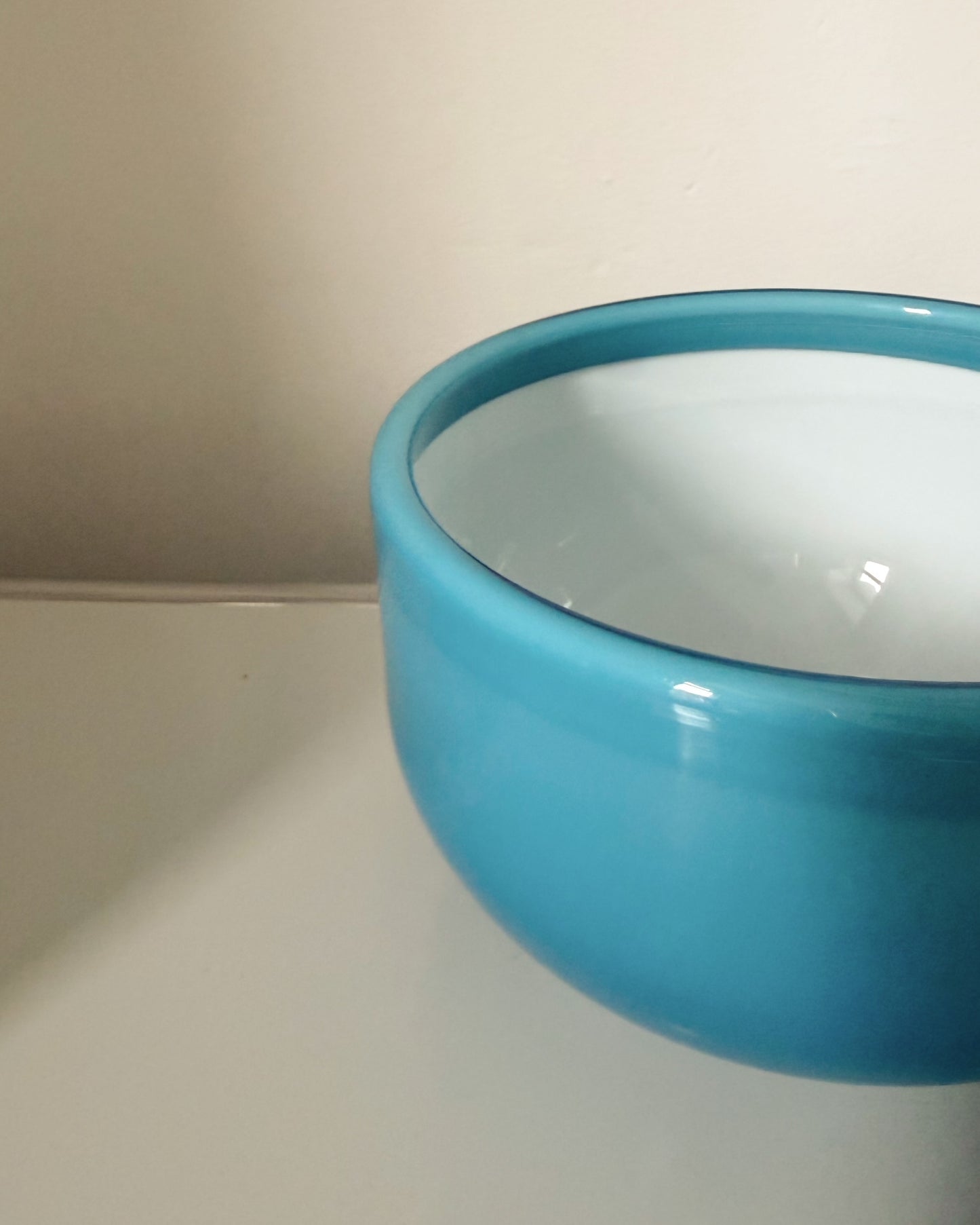 Bol en opaline turquoise par Michael Bang pour Holmegaard