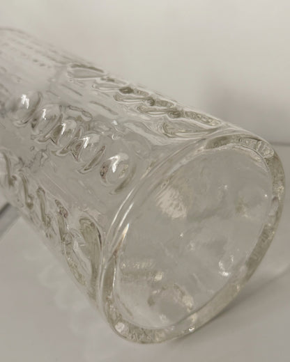 Carafe en verre brutaliste années 70