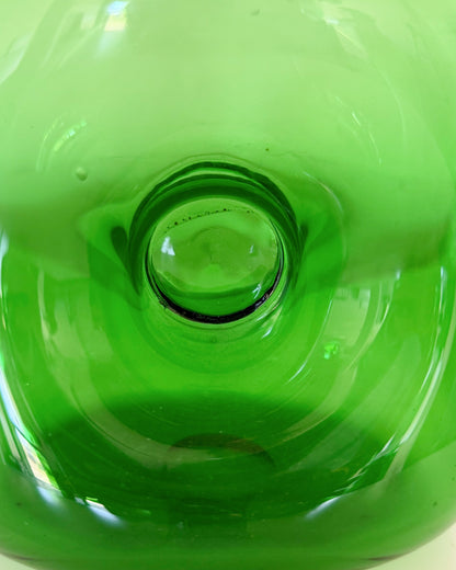 Bouteille, carafe en verre vert scandinave