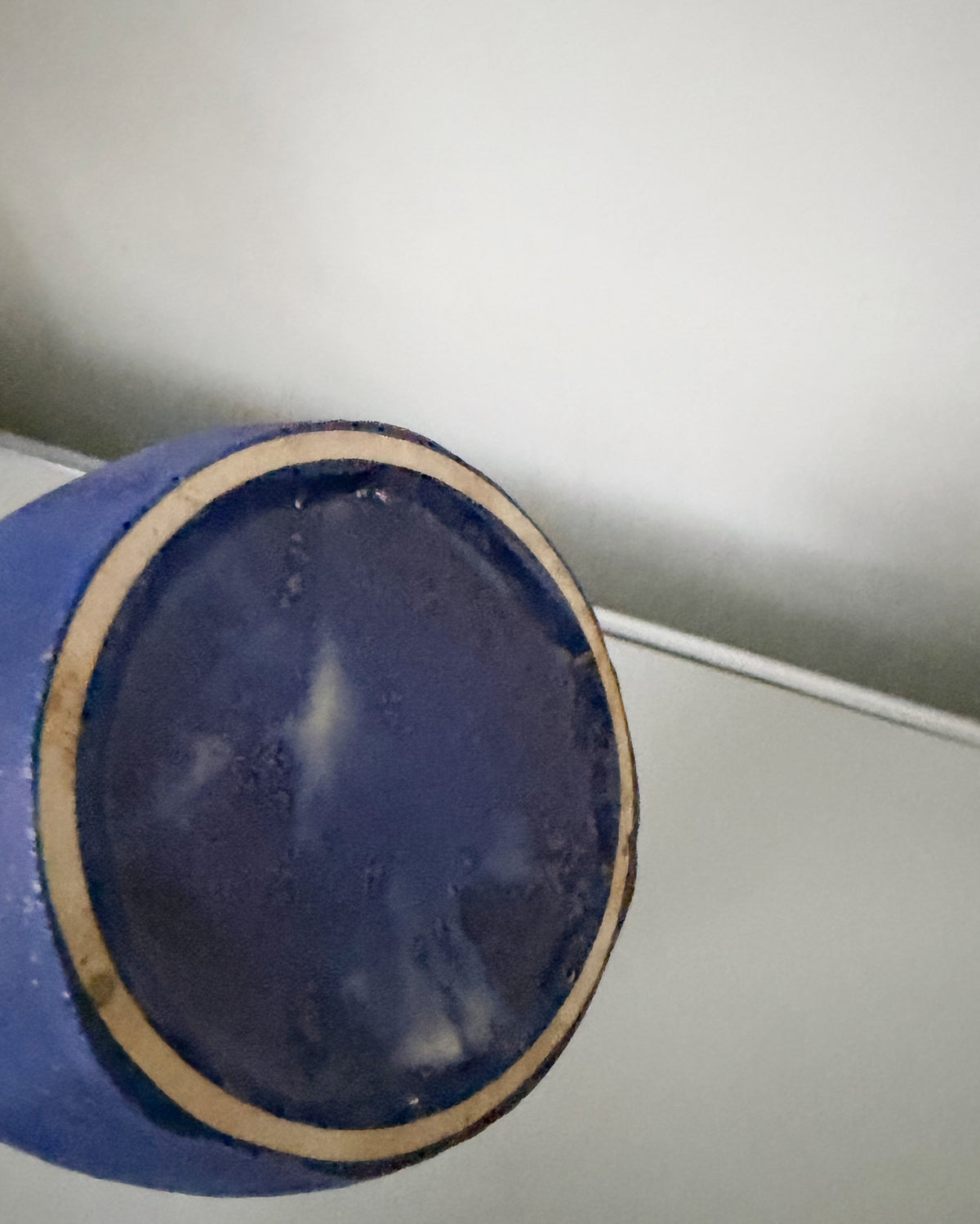 Vase pichet en céramique allemande bleue 1970
