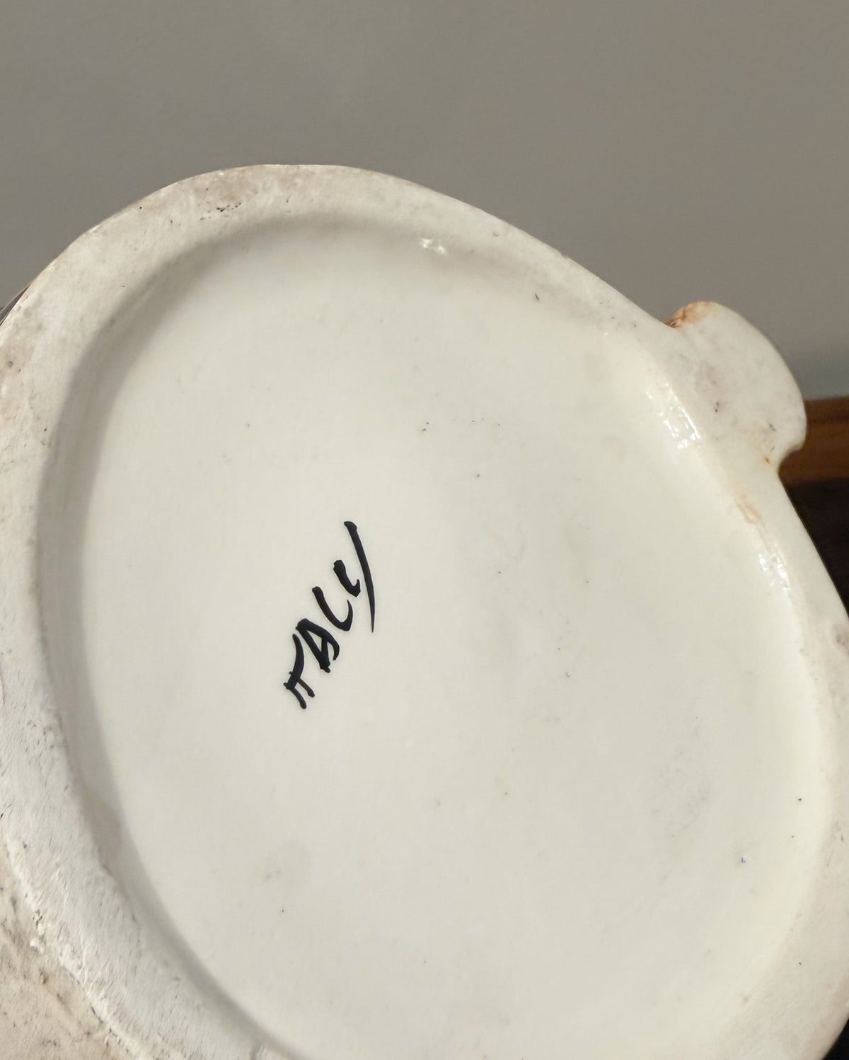 Cruche tête de léopard en céramique italienne vintage