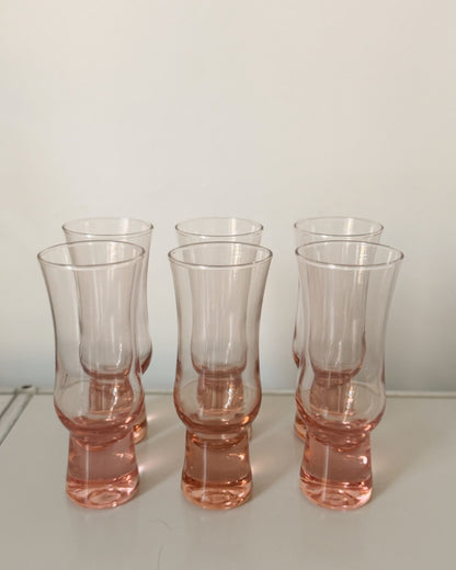 Set de 6 flutes à Champagne vintage Cristelsa 1970