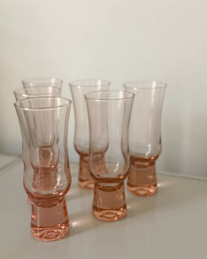 Set de 6 flutes à Champagne vintage Cristelsa 1970