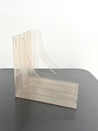 Porte disque en plexiglas brun