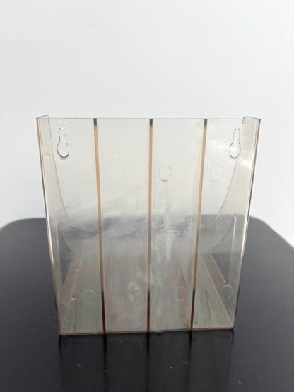 Porte disque en plexiglas brun