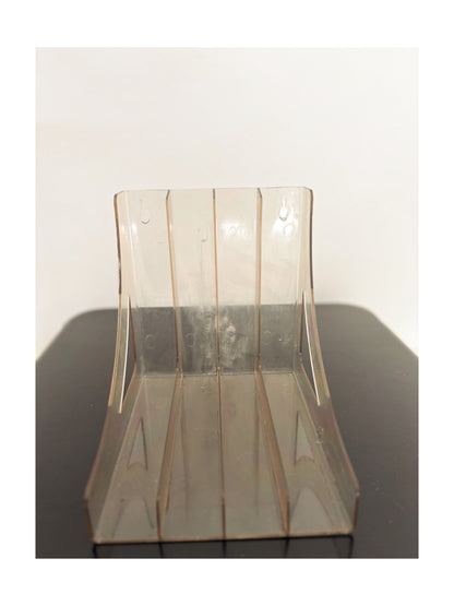 Porte disque en plexiglas brun