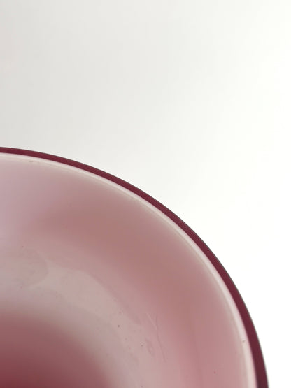 Grand vase Empoli en opaline rouge