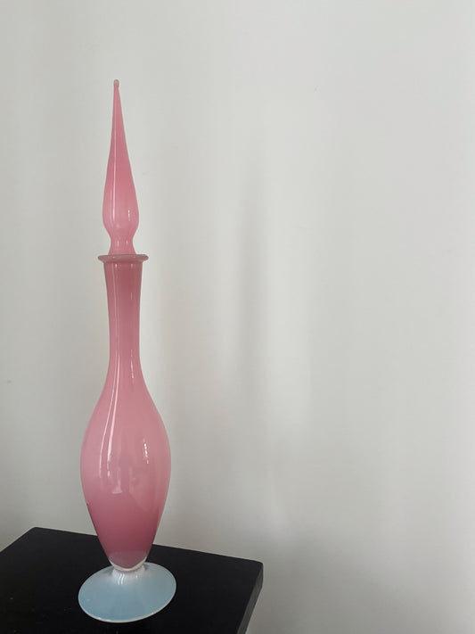Bouteille en opaline Empoli rose