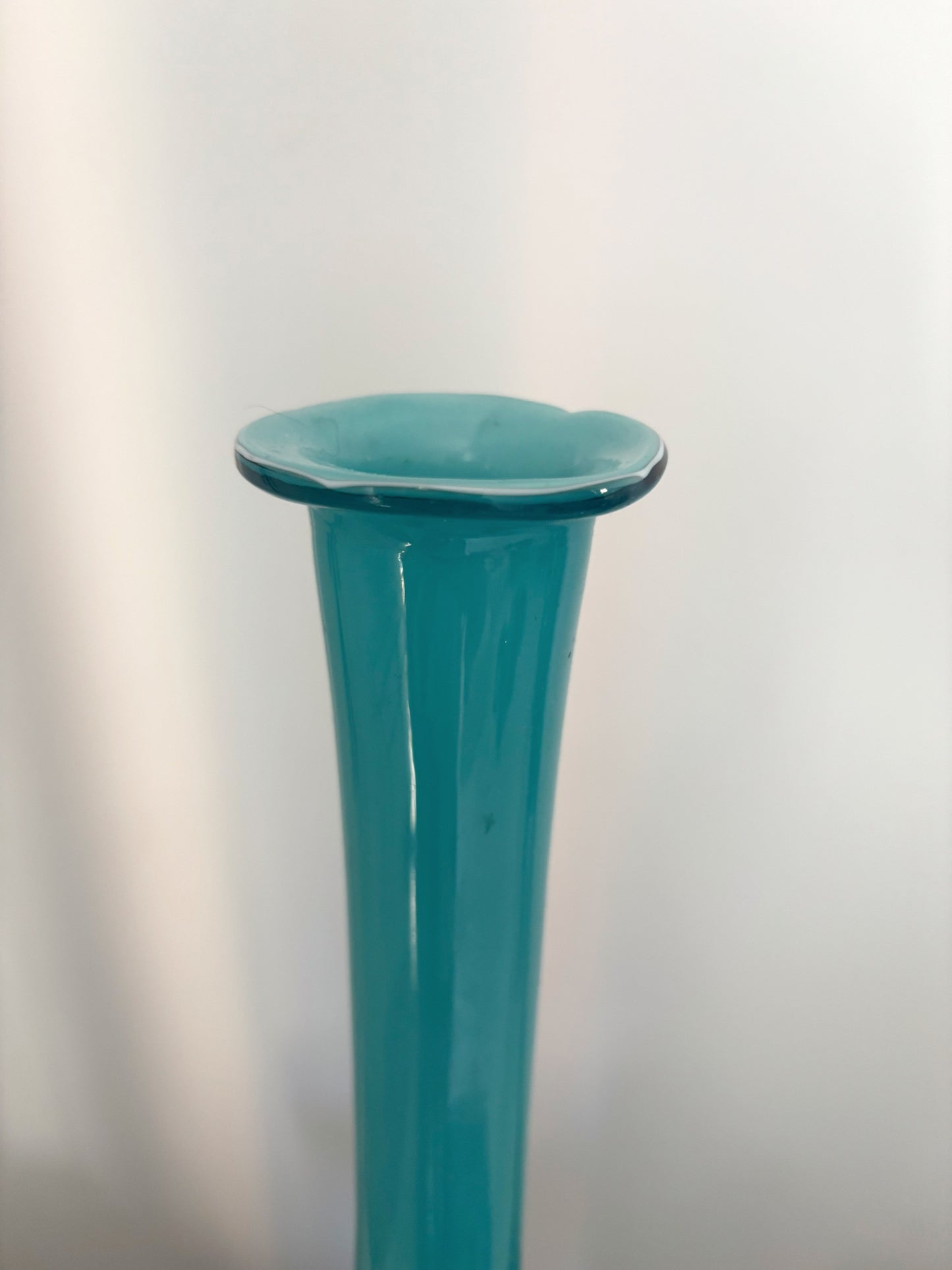 Bouteille en opaline Empoli bleu pétrol