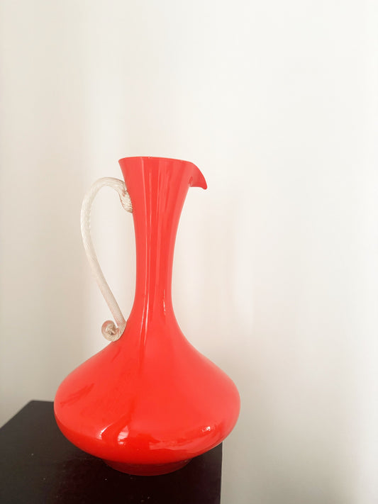 Grand vase en opaline Empoli orange