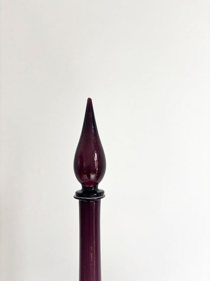 Purple opaline bottle from Empoli
