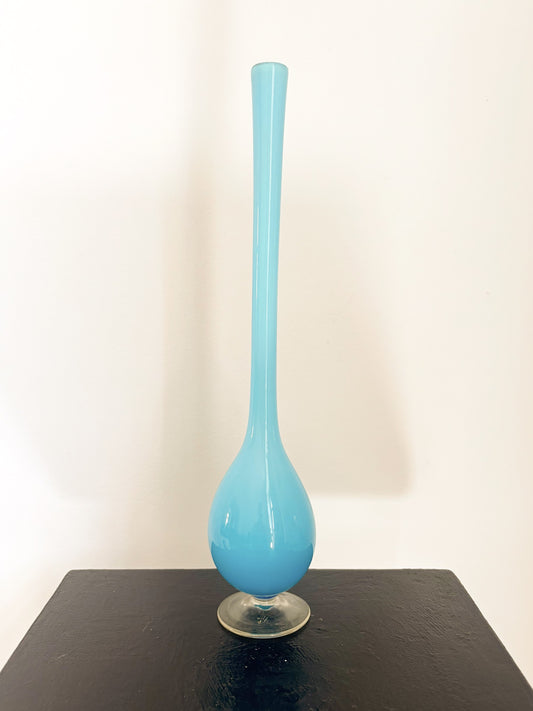 Soliflore en opaline bleue