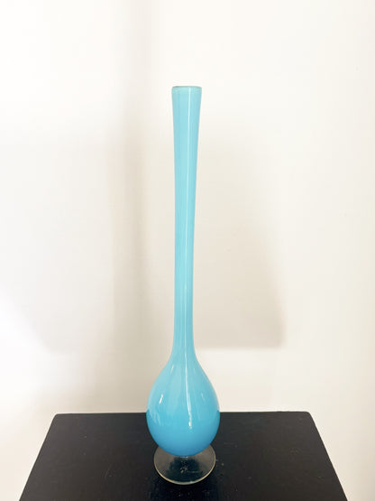 Soliflore en opaline bleue