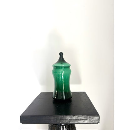Bonbonnière verte en verre Empoli