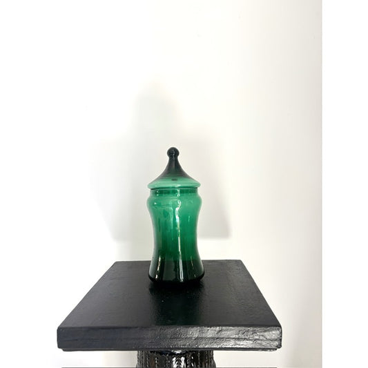 Bonbonnière verte en verre Empoli