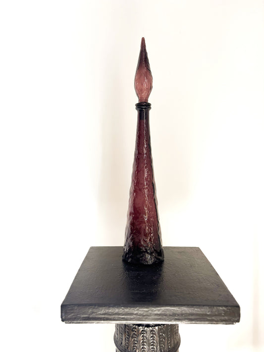 Bouteille mauve en verre Empoli