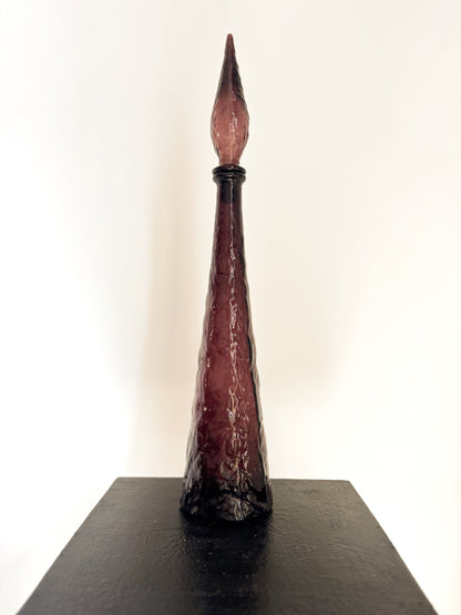 Bouteille mauve en verre Empoli